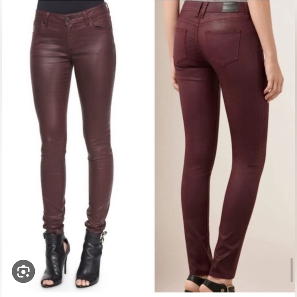 Burberry Brit Skinny Pants. Size 29. Burgundy color.